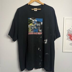 Trailer Park Cows Black Graphic T-Shirt Paint Splatter XL